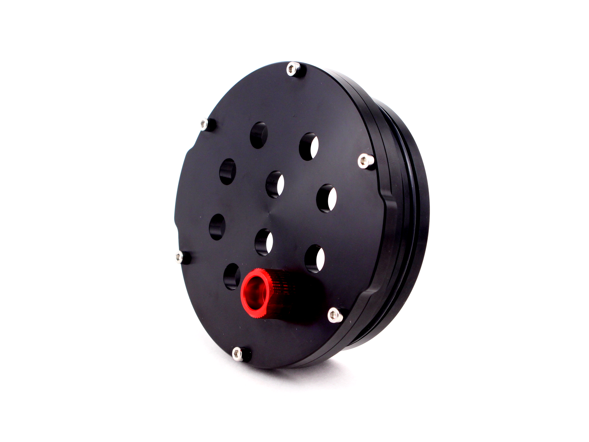 Aluminum End Cap with 10 Holes (4" Series) Blue Robotics