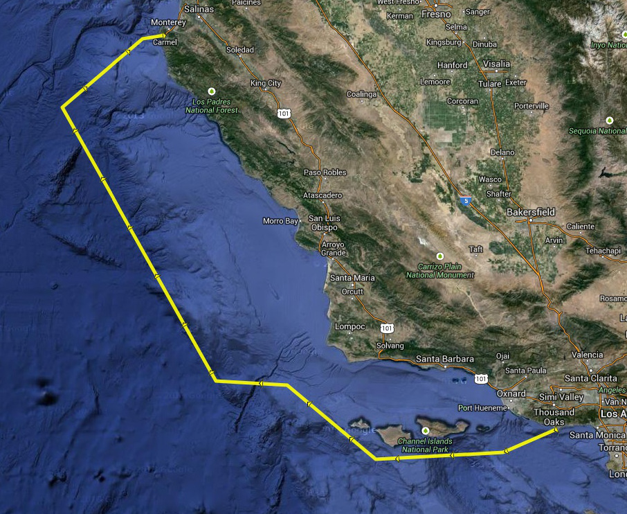 SolarSurfer Path to Monterey