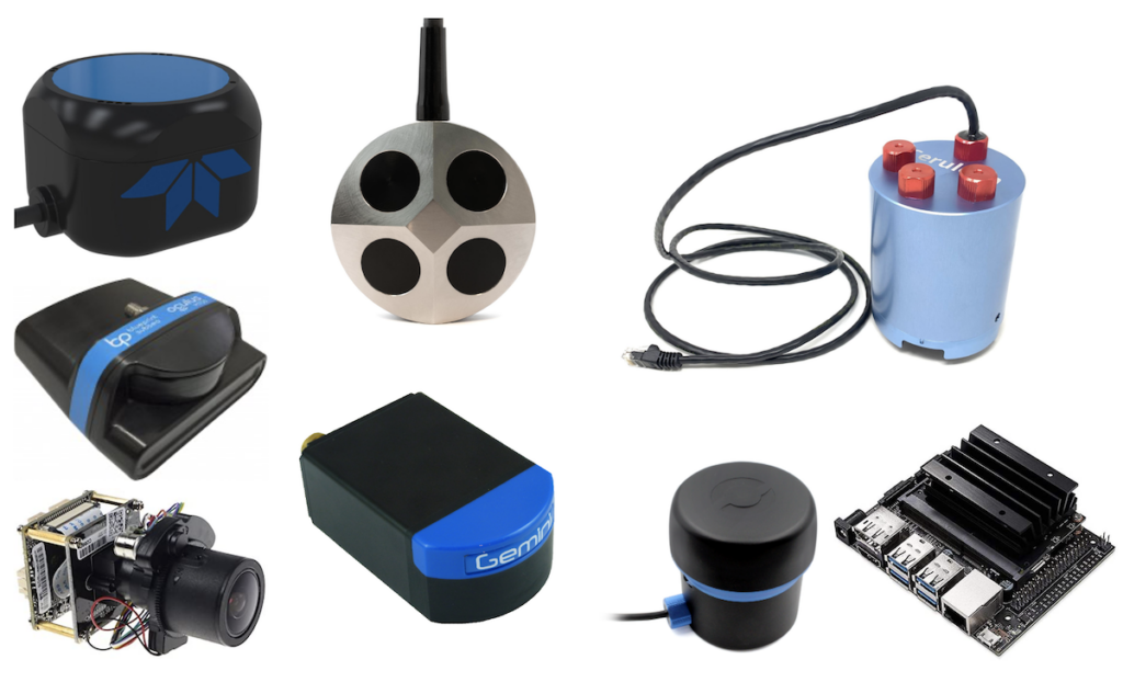 Just a few of the possible integrations with the Ethernet Switch, including DVLs, multibeam imaging sonars, the Ping360 (in Ethernet configuration), an IP camera, and a Jetson Nano computer!